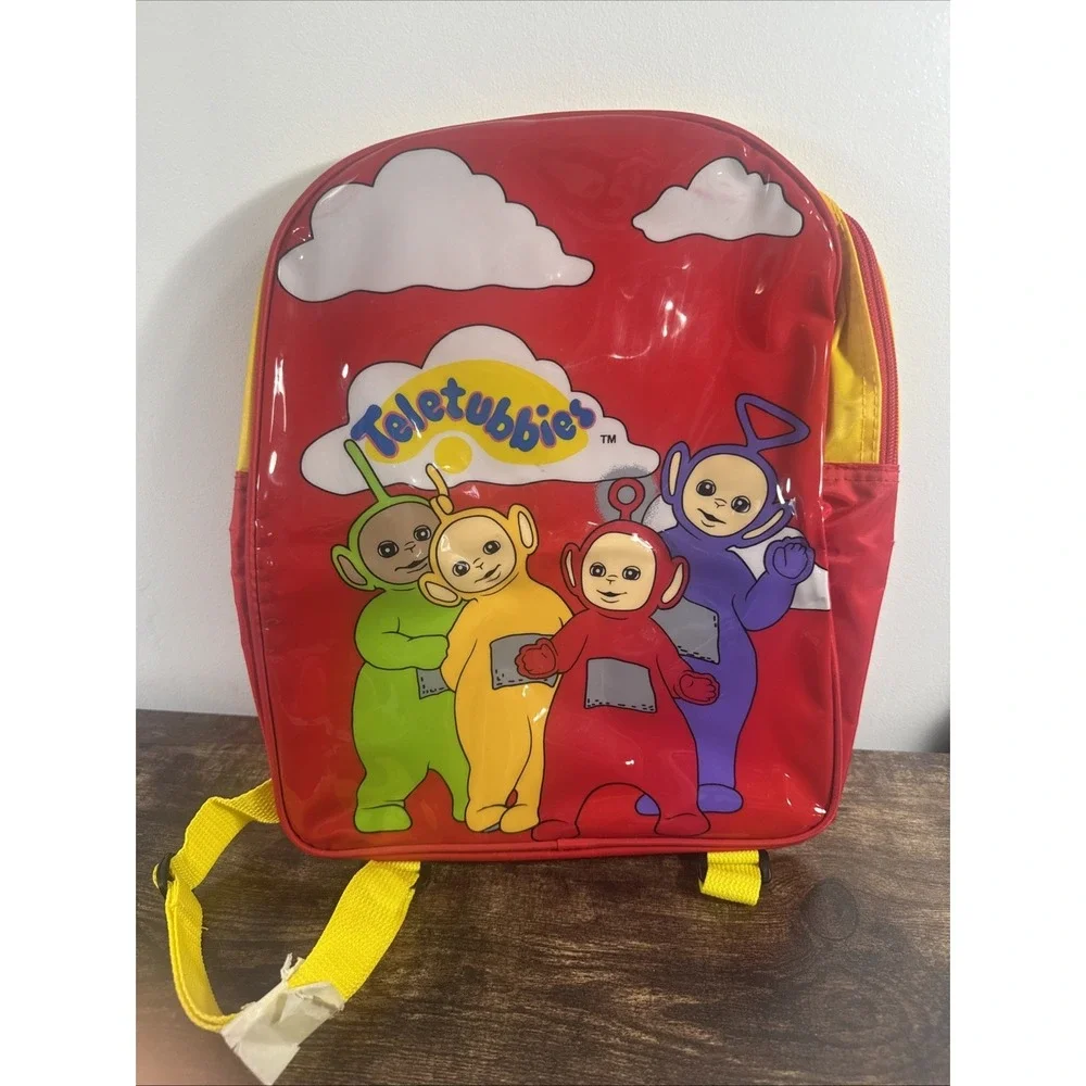 Vintage 1999 Teletubbies Child's Backpack By Ragdoll Tinkie Winkie Dipsy Lala Po